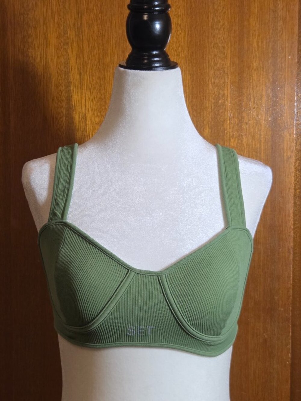 SET Active Sculptflex Contour Bra Green - S